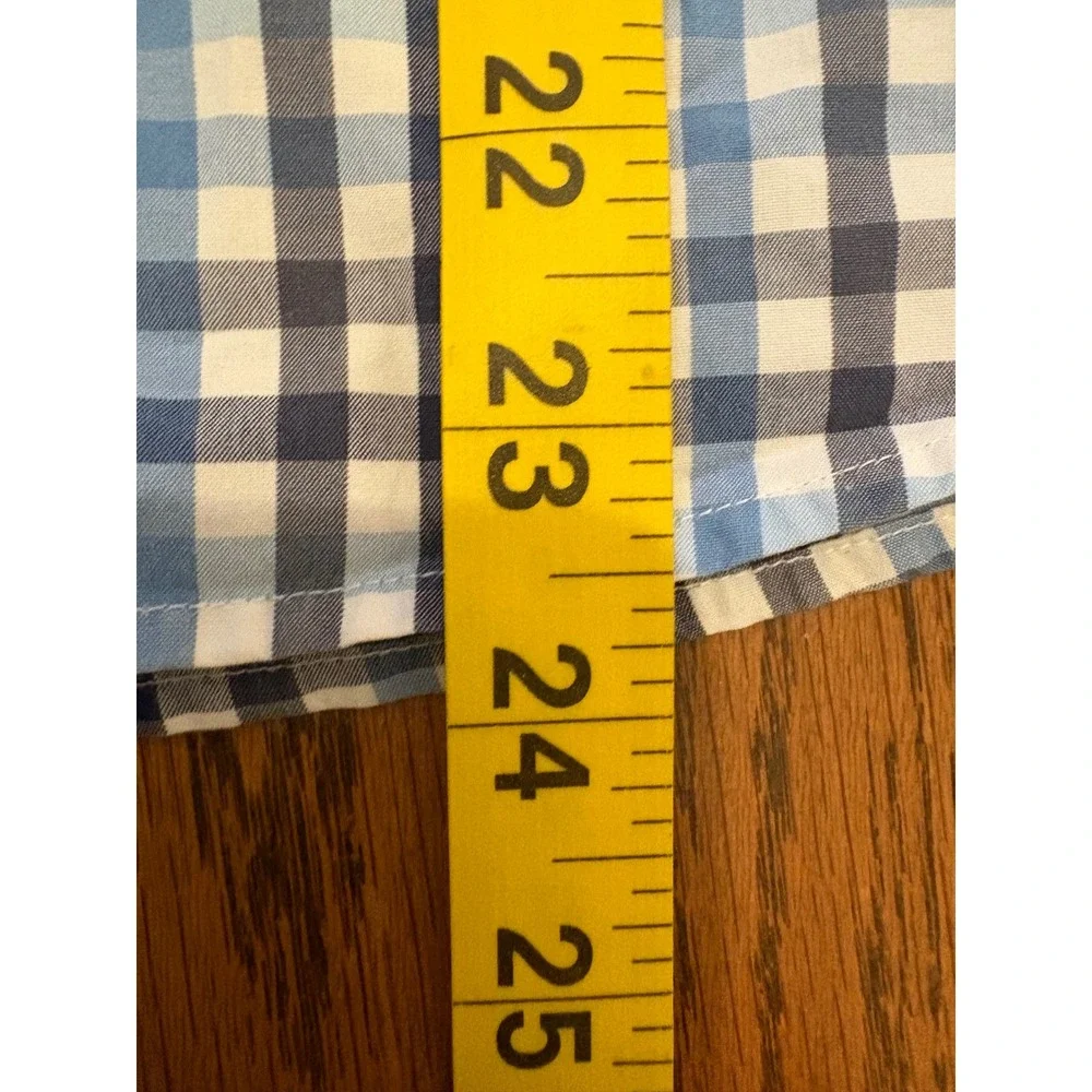 Vineyard Vines Button Down Shirt Kids Small 8-10 Blue Gingham Whale Cotton